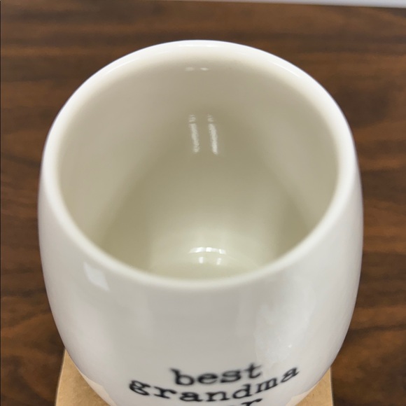 White Ceramic stemless wine glass- Best Grandma Ever - Picture 3 of 4